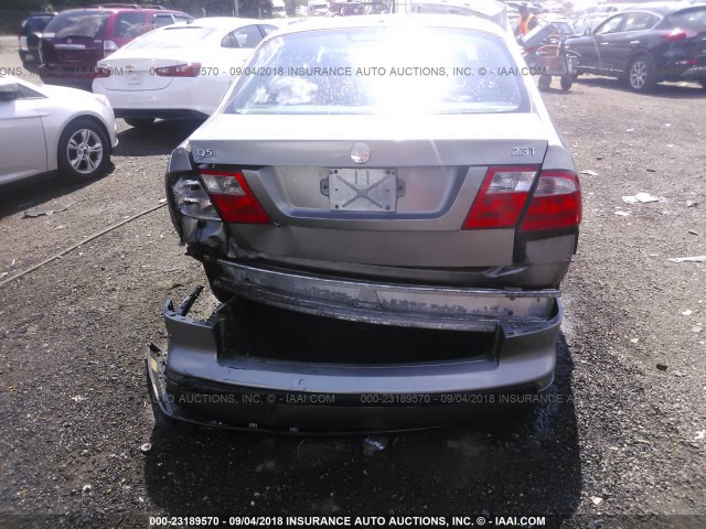 YS3ED49A753532938 - 2005 SAAB 9-5 ARC GRAY photo 6