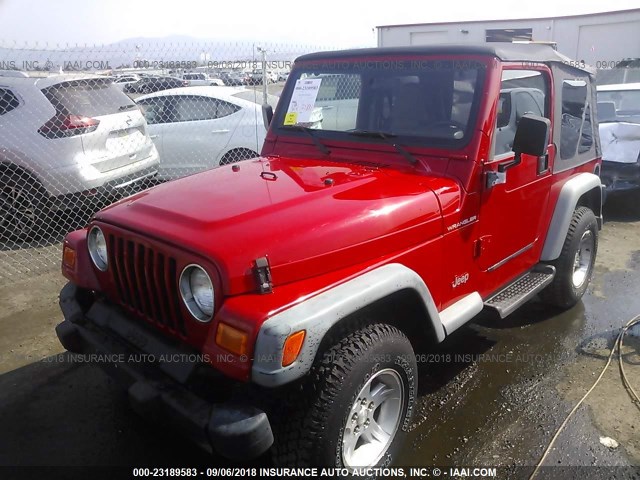 1J4FY29PXVP510718 - 1997 JEEP WRANGLER / TJ SE RED photo 2