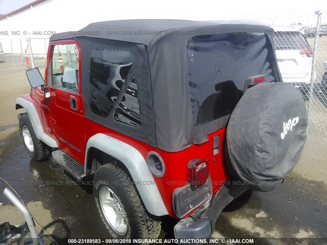 1J4FY29PXVP510718 - 1997 JEEP WRANGLER / TJ SE RED photo 3