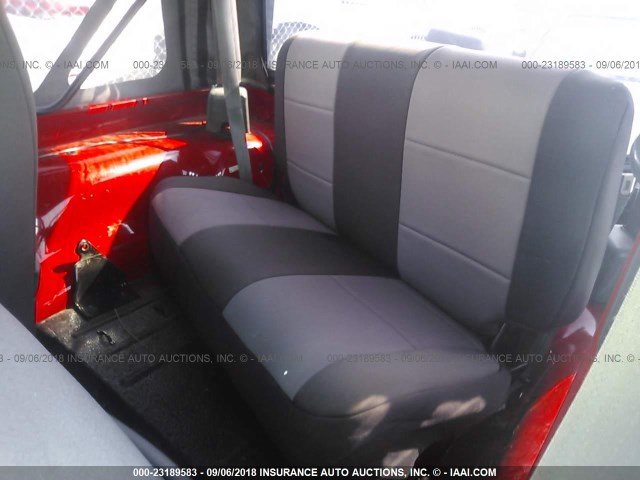 1J4FY29PXVP510718 - 1997 JEEP WRANGLER / TJ SE RED photo 8