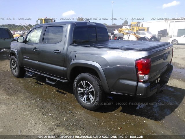 3TMCZ5AN9GM020961 - 2016 TOYOTA TACOMA DBL CAB/SR/SR5/TRD SPT/OR GRAY photo 3