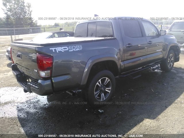 3TMCZ5AN9GM020961 - 2016 TOYOTA TACOMA DBL CAB/SR/SR5/TRD SPT/OR GRAY photo 4