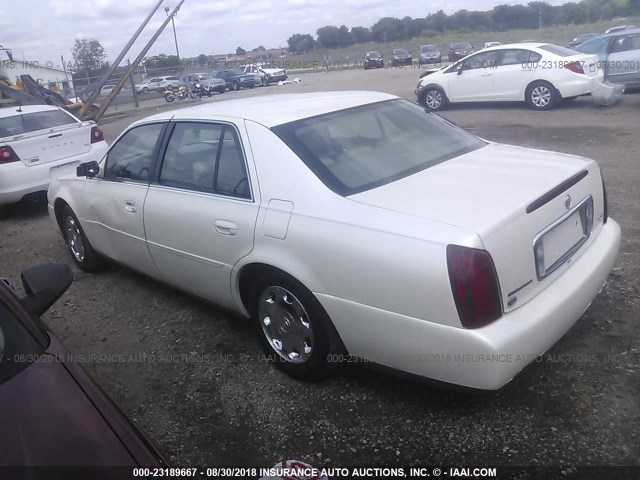 1G6KE57YX2U251254 - 2002 CADILLAC DEVILLE DHS CREAM photo 3