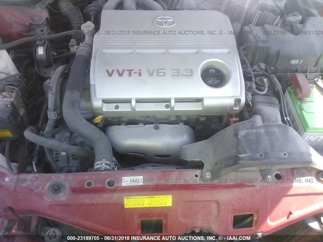 4T1CA30PX7U122551 - 2007 TOYOTA CAMRY SOLARA SE/SLE Qırmızı foto 10