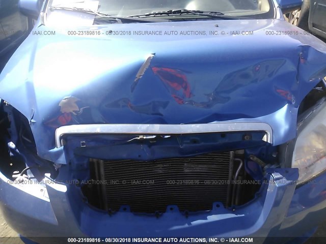 KL1TD5DE7AB044482 - 2010 CHEVROLET AVEO LS/LT Көк фото 10