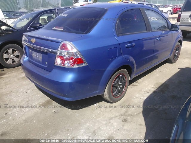 KL1TD5DE7AB044482 - 2010 CHEVROLET AVEO LS/LT Көк фото 4