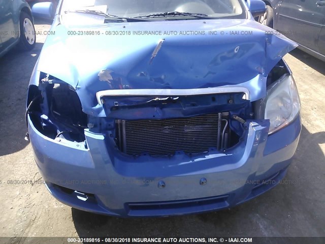 KL1TD5DE7AB044482 - 2010 CHEVROLET AVEO LS/LT Көк фото 6