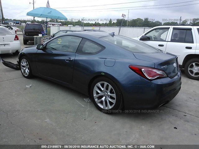 KMHHU6KJ0DU092799 - 2013 HYUNDAI GENESIS COUPE 3.8L BLUE photo 3