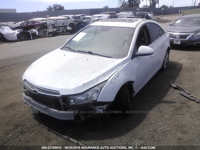 1G1PE5SB2D7124594 - 2013 CHEVROLET CRUZE LT WHITE photo 2