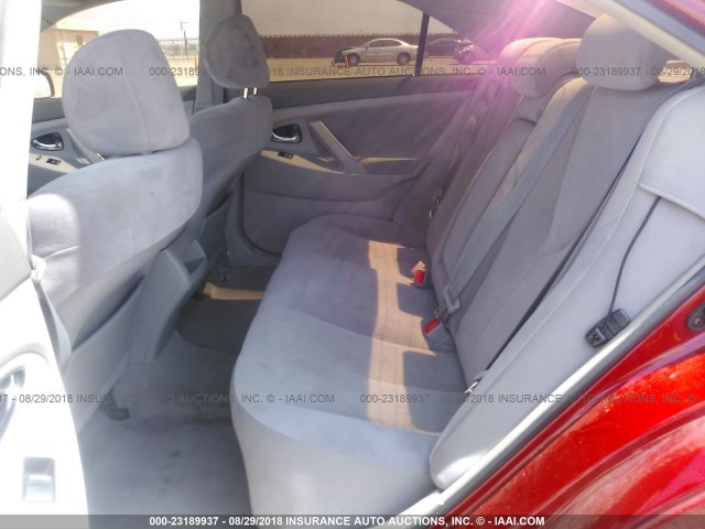 4T1BE46K17U019844 - 2007 TOYOTA CAMRY CE/LE/XLE/SE RED photo 8