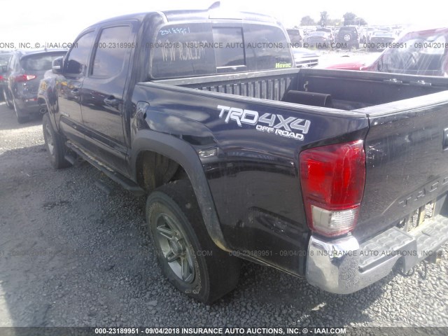 5TFCZ5AN1HX059992 - 2017 TOYOTA TACOMA DBL CAB/SR/TRDSPT/OR/PRO BLACK photo 3