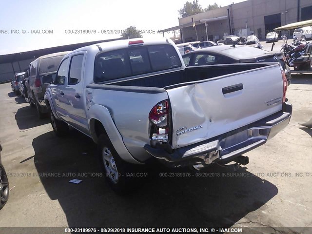 5TEJU62NX5Z038203 - 2005 TOYOTA TACOMA DOUBLE CAB PRERUNNER SILVER photo 3