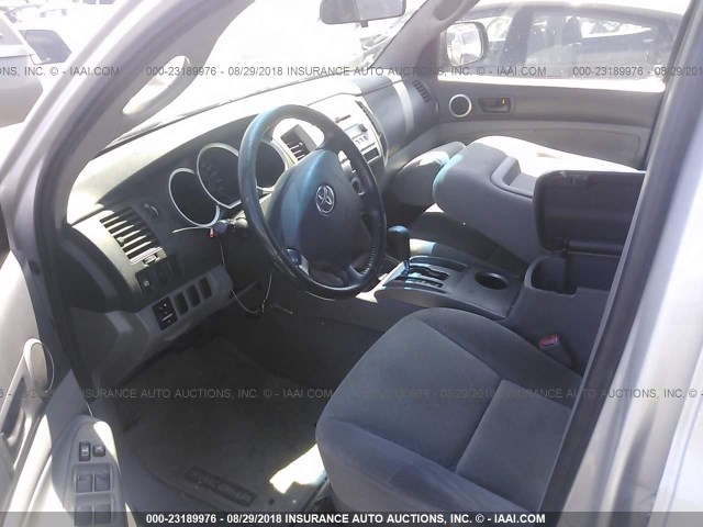 5TEJU62NX5Z038203 - 2005 TOYOTA TACOMA DOUBLE CAB PRERUNNER SILVER photo 5