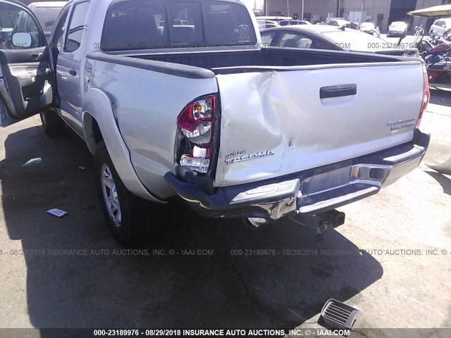 5TEJU62NX5Z038203 - 2005 TOYOTA TACOMA DOUBLE CAB PRERUNNER SILVER photo 6