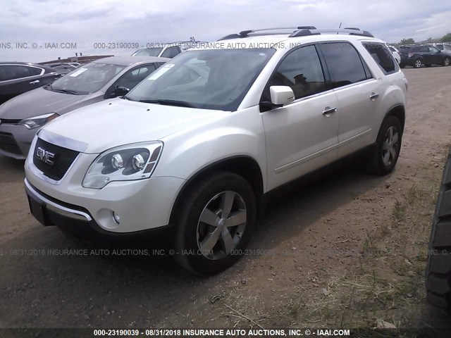 1GKKVSEDXBJ186908 - 2011 GMC ACADIA SLT-2 WHITE photo 2