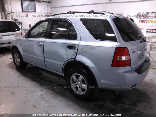 KNDJC736875732071 - 2007 KIA SORENTO EX/LX BLUE photo 3