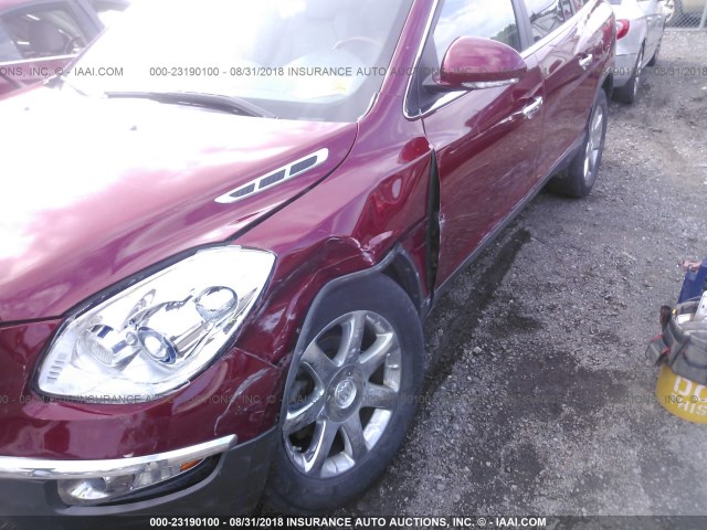 5GAEV23768J228975 - 2008 BUICK ENCLAVE CXL 红色 照片 6