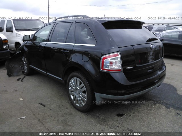 2FMDK49C58BA48082 - 2008 FORD EDGE LIMITED BLACK photo 3