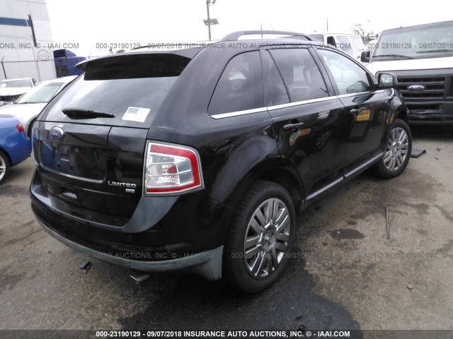 2FMDK49C58BA48082 - 2008 FORD EDGE LIMITED BLACK photo 4