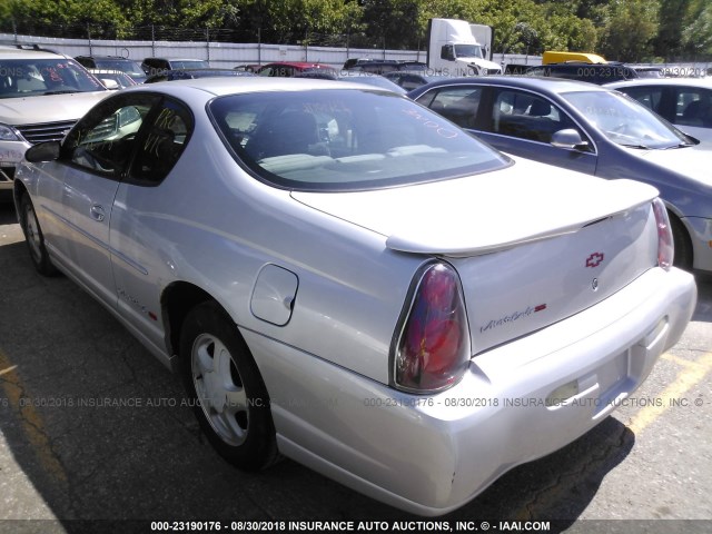 2G1WX12K039329536 - 2003 CHEVROLET MONTE CARLO SS SILVER photo 3