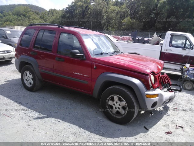 1J4GK48K23W694725 - 2003 JEEP LIBERTY SPORT/FREEDOM წითელი ფოტო 1