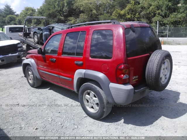 1J4GK48K23W694725 - 2003 JEEP LIBERTY SPORT/FREEDOM წითელი ფოტო 3