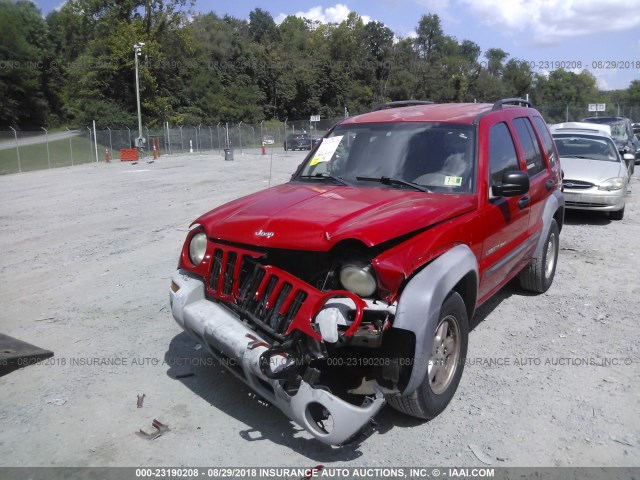 1J4GK48K23W694725 - 2003 JEEP LIBERTY SPORT/FREEDOM წითელი ფოტო 6