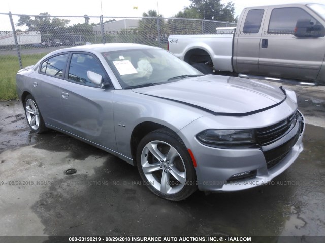 2C3CDXCT2JH166506 - 2018 DODGE CHARGER R/T GRAY photo 1