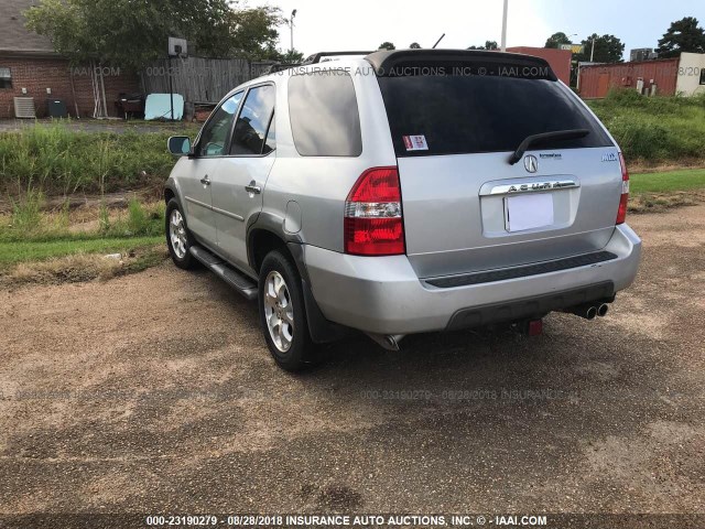 2HNYD18682H502592 - 2002 ACURA MDX TOURING SILVER photo 3