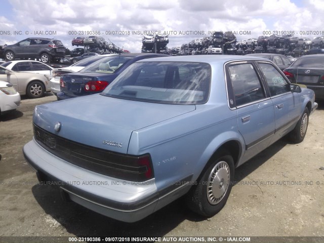 1G4AG54N5N6428214 - 1992 BUICK CENTURY SPECIAL BLUE photo 4