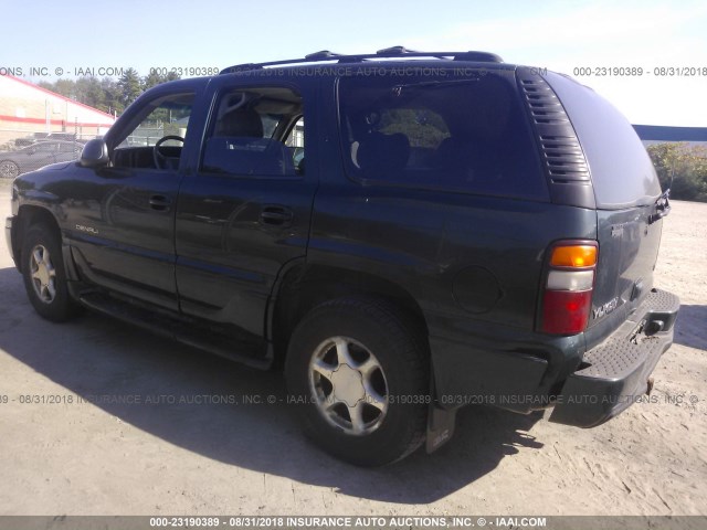 1GKEK63UX1J163711 - 2001 GMC DENALI GREEN photo 3