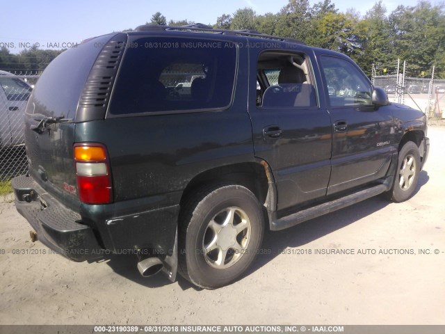 1GKEK63UX1J163711 - 2001 GMC DENALI GREEN photo 4