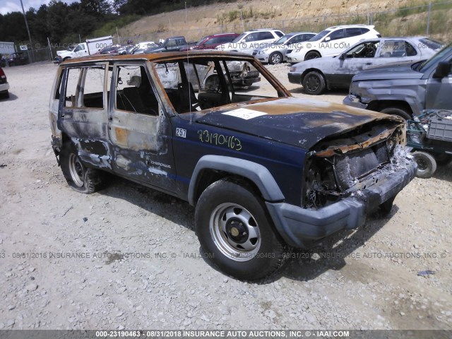 1J4FF28S2YL140520 - 2000 JEEP CHEROKEE SE BLUE photo 1