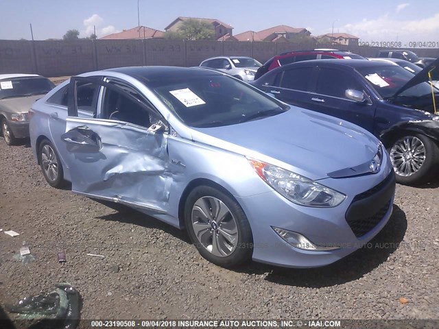 KMHEC4A49DA075572 - 2013 HYUNDAI SONATA HYBRID BLUE photo 1