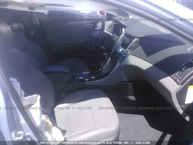 KMHEC4A49DA075572 - 2013 HYUNDAI SONATA HYBRID BLUE photo 5