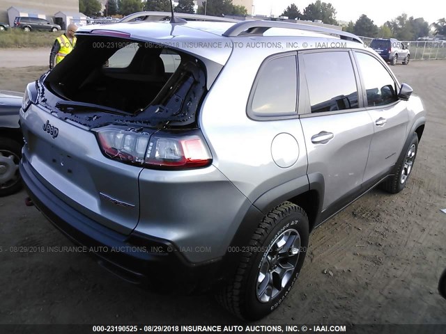 1C4PJMBX6KD224978 - 2019 JEEP CHEROKEE TRAILHAWK SILVER photo 4
