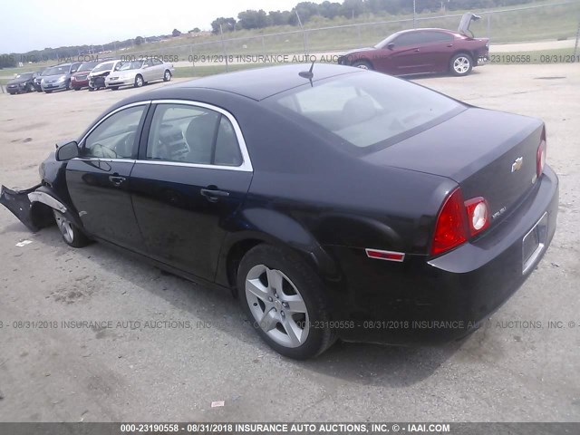 1G1ZB5EB1AF228671 - 2010 CHEVROLET MALIBU LS შავი ფოტო 3