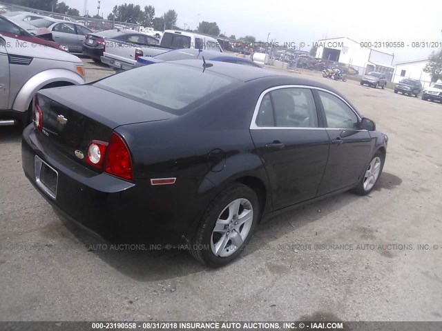1G1ZB5EB1AF228671 - 2010 CHEVROLET MALIBU LS შავი ფოტო 4