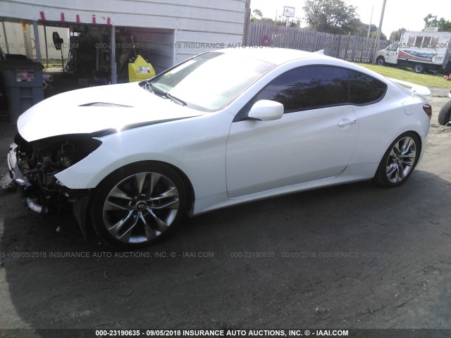 KMHHT6KD1EU113822 - 2014 HYUNDAI GENESIS COUPE 2.0T WHITE photo 2