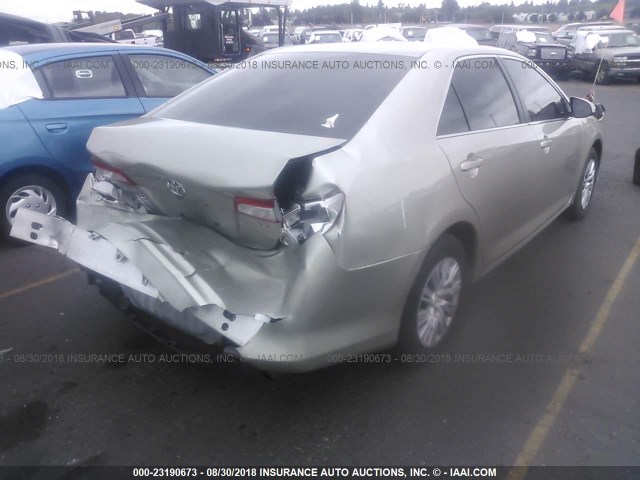 4T4BF1FK1DR303312 - 2013 TOYOTA CAMRY L/SE/LE/XLE Şampan foto 4