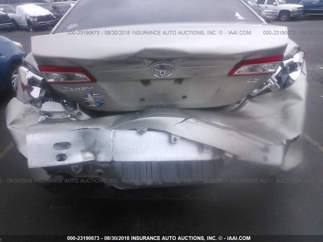 4T4BF1FK1DR303312 - 2013 TOYOTA CAMRY L/SE/LE/XLE Şampan foto 6
