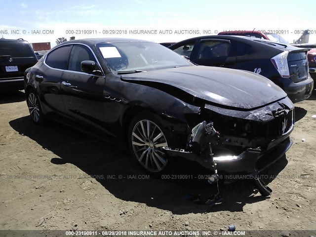 ZAM57XSA2F1158306 - 2015 MASERATI GHIBLI BLACK photo 1