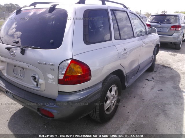 KM8SC13D03U528005 - 2003 HYUNDAI SANTA FE GLS/LX SILVER photo 4