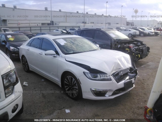 3LN6L5E94JR605495 - 2018 LINCOLN MKZ RESERVE WHITE photo 1