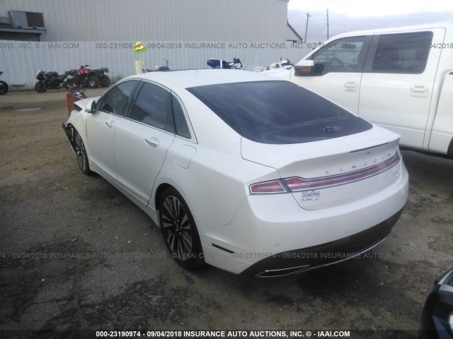 3LN6L5E94JR605495 - 2018 LINCOLN MKZ RESERVE WHITE photo 3