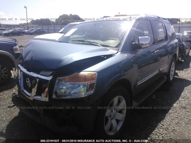 5N1BA0ND1BN623680 - 2011 NISSAN ARMADA SV/SL/PLATINUM BLUE photo 2