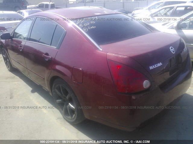 1N4BA41E56C822054 - 2006 NISSAN MAXIMA SE/SL RED photo 3