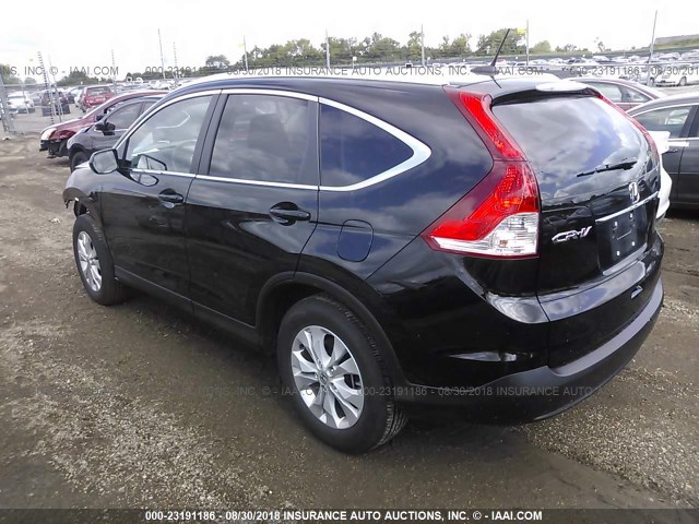 2HKRM4H76EH668996 - 2014 HONDA CR-V EXL BLACK photo 3