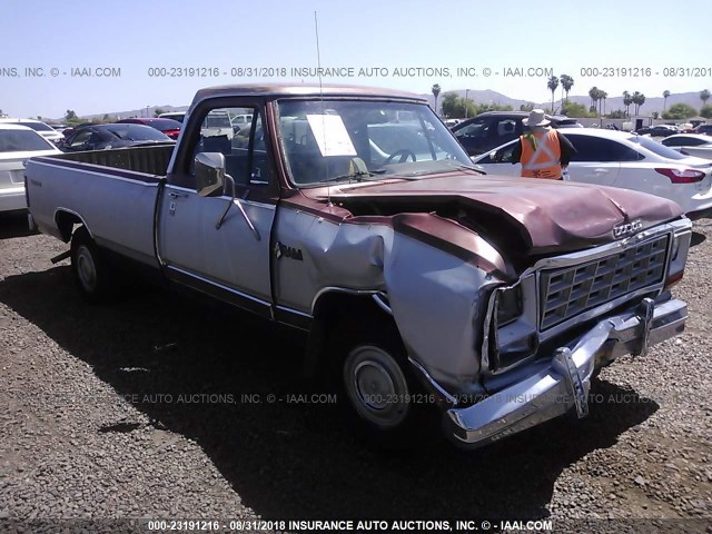 1B7FD14T0FS614326 - 1985 DODGE D-SERIES D100/D150 RED photo 1