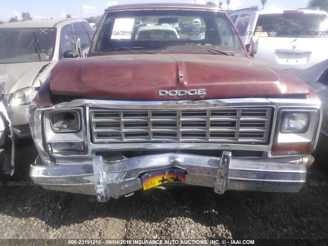 1B7FD14T0FS614326 - 1985 DODGE D-SERIES D100/D150 RED photo 6